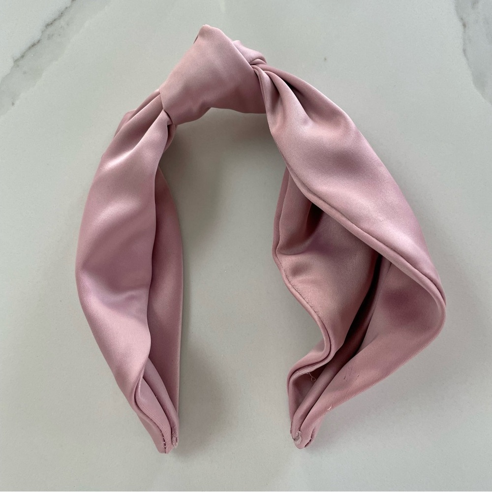 Satin Blush Pink Turban Headband (NWOT)